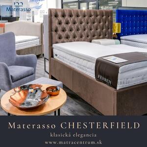 Materasso Posteľ Chesterfield, 200 x 200 cm, Design Bed, Cenová kategória "C"