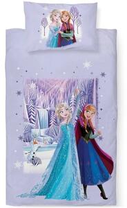 Obliečky do detskej postieľky Ľadové kráľovstvo - motív Anna a Elsa - 100% bavlna - 40x60 cm + 100x135 cm
