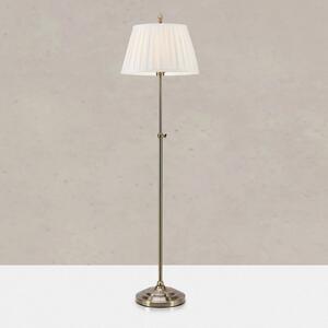 Stojacia lampa Oxford, mosadzná farba, výška 155 cm, kov/textil, Mosadz / zlato, Obývacia izba / jedáleň, Textil / látka / hodváb, Stojaca lampa