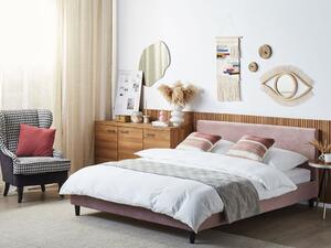 Manželská posteľ 160 cm FUTTI (s roštom) (ružová). Vlastná spoľahlivá doprava až k Vám domov. 1007262