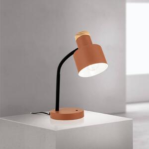 Stolová lampa Gili, koralovo červená, oceľ, výška 35 cm, E27, Červená, Obývacia izba / jedáleň, kov, Moderný, Stojacie svietidlo