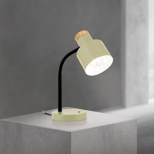 Stolová lampa Gili, svetlozelená, oceľ, výška 35 cm, E27, Zelená, Obývacia izba / jedáleň, kov, Moderný, Stojacie svietidlo