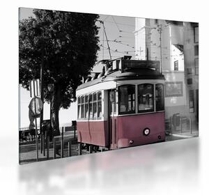 Sklenený obraz - Električka (70x50 cm)