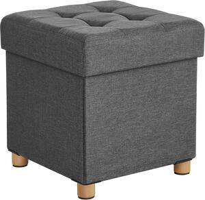 Dekorstudio Taburetka so skrytým úložným priestorom LSF14GYZ 38x38x40 cm – tmavosivá