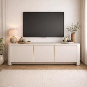 TV stolík Sorrenti 168 cm - kašmírová / zlatá