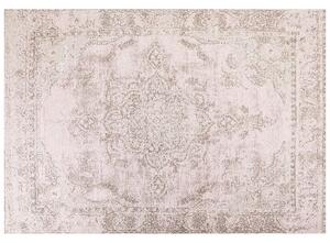 Koberec ružový bavlna polyester 160 x 230 cm orientálny vzor vintage štýl obývačka spálňa