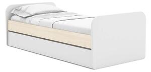 MUZZA Detská posteľ nabet s úložným priestorom 90 x 190 cm biela