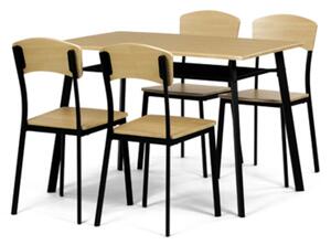 Jedálenský set so 4 stoličkami Autronic 110x76 cm hnedý MDF AUT-O2222 OAK