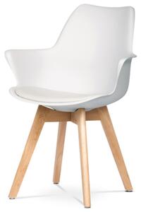 Jedálenská stolička Autronic 61x81 cm biela plast CT-771 WT