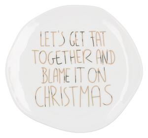 Porcelánový tanierik Let's Get Fat Together