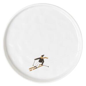 Porcelánový tanierik Skiing