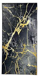 Čierny/v zlatej farbe koberec behúň 200x80 cm Modern Design - Rizzoli