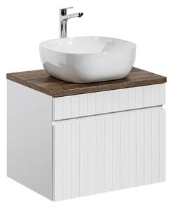 Comad Kúpeľňová skrinka s doskovým umývadlom Iconic White 60 biela matná