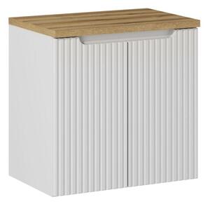 Comad Kúpeľňová skrinka pod doskové umývadlo Nova White 60 biela mat/dub evoke