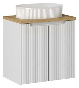 Comad Kúpeľňová skrinka s doskovým umývadlom Nova White 60 biela/dub