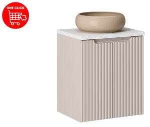 Comad Kúpeľňová skrinka s doskovým umývadlom Nova Cashmere 50 kašmír/biela