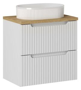 Comad Kúpeľňová skrinka s doskovým umývadlom Nova White 60 biela/dub