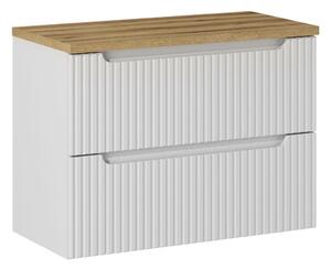Comad Kúpeľňová skrinka pod doskové umývadlo Nova White 80 biela/dub