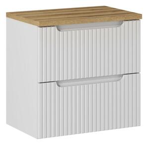Comad Kúpeľňová skrinka pod doskové umývadlo Nova White 60 biela/dub coast evoke