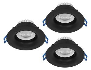 Eglo 902274-SADA 3xLED Kúpeľňové podhľadové svietidlo SALABATE LED/4,9W/230V pr.8,8cm IP65 čierna