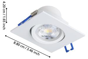 Eglo 902328-SADA 3xLED stropných podhľadových svietidiel SALICETO LED/6,4W/230V 8,8x8,8cm biela