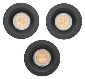 Eglo 902274-SADA 3xLED Kúpeľňové podhľadové svietidlo SALABATE LED/4,9W/230V pr.8,8cm IP65 čierna