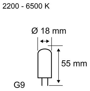 LED stmievateľná žiarovka G9/4W/230V 2200-6500K - Paulmann 28820