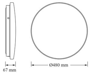 Osram - LED Kúpeľňové stropné svietidlo CEILING ROUND LED/36W/230V pr. 48 cm IP44 biela