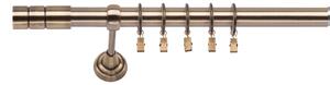 Garniža Cylinder 25 mm starožitné zlato jednoduchá Dĺžka (cm): 260, Typ krúžkov: Klasické krúžky s žabkou