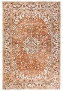 Koberec oranžový bavlna polyester 200 x 300 cm orientálny vzor vintage bytové doplnky