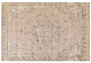 Koberec béžový bavlna polyester 200 x 300 cm orientálny vzor vintage štýl obývačka spálňa