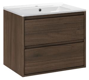Comad Kúpeľňová skrinka s nábytkovým umývadlom Viola Villa 60 walnut villa