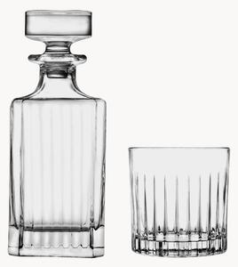 Krištáľová karafa a poháre na whisky Timeless, 7 ks