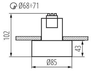 Kanlux 27575 - Podhľadové svietidlo MINI RITI 1xGU10/25W/230V čierna/zlatá