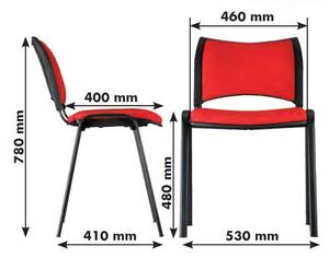 Konferenčná stolička SMART - čierne nohy