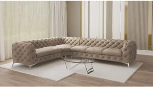 ROHOVÁ SEDAČKA CHESTERFIELD LARISSA ĽAVÁ 323 X 264 cm DONNA 6 SKLADOM