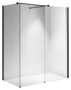 BPS-koupelny 2-dielna sprchová zastena Walk-in SH07 DUO BL 80x70, čierna mat/transparent - bez vaničky