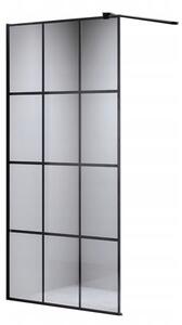 BPS-koupelny Sprchová zastena Walk-in SH04C BL 90 čierna/transparent - bez vaničky