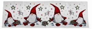 Vianočný gobelínový behúň na stôl Červený škriatok 40x130 cm Chenille IT010