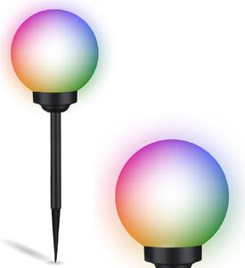 Solárna záhradná lampa LED poháňaná okrasným guľovým svetlom biela guľa RGB