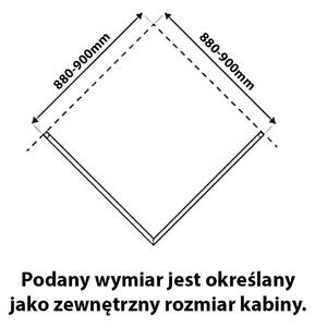 BPS-koupelny Štvorcový sprchový kút KZ1390B BL 90x90 čierny/transparent + vanička RIKO BL čierna