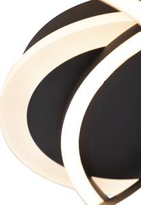 Dizajnové stropné svietidlo čierne vrátane LED 3-stupňového stmievania - Veni