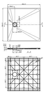 BPS-koupelny Štvorcový sprchový kút KZ102B 90x90 chróm/transparent + vanička RIKO BL čierna