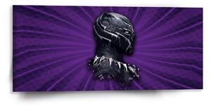 Sablio Obraz BLACK PANTHER z profilu Fialový - 110x50 cm