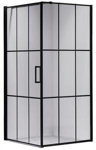BPS-koupelny Štvorcový sprchový kút BS13B 90x90 čierna/transparent - bez vaničky