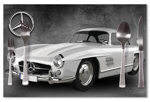 Sablio Prestieranie Mercedes-Benz 300 SL Sivé pozadie: 40x30cm