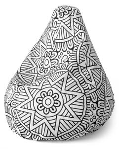 Sablio Sedací vak Pear Hviezdy mehendi - 70 x 95 x 15 cm