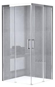 BPS-koupelny Štvorcový sprchový kút KZ90A 80x80 chrom/transparent - bez vaničky