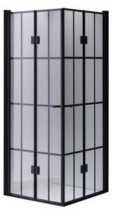 BPS-koupelny Štvorcový sprchový kút BS08A-M 80x80 čierna/transparent - bez vaničky