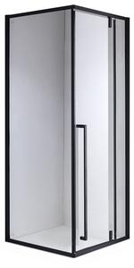 BPS-koupelny Štvorcový sprchový kút BS11A 80x80 čierna/transparent - bez vaničky
